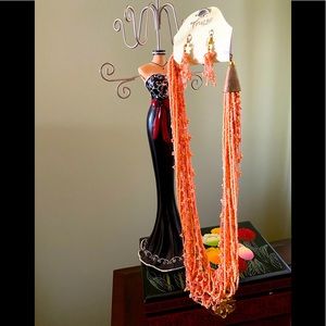 True jewelry set in beautiful light orange color
